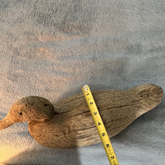 Vintage Duck Decoy - glass eye (one missing), Weighted, Wooden Head and Body - Picture 3 of 8